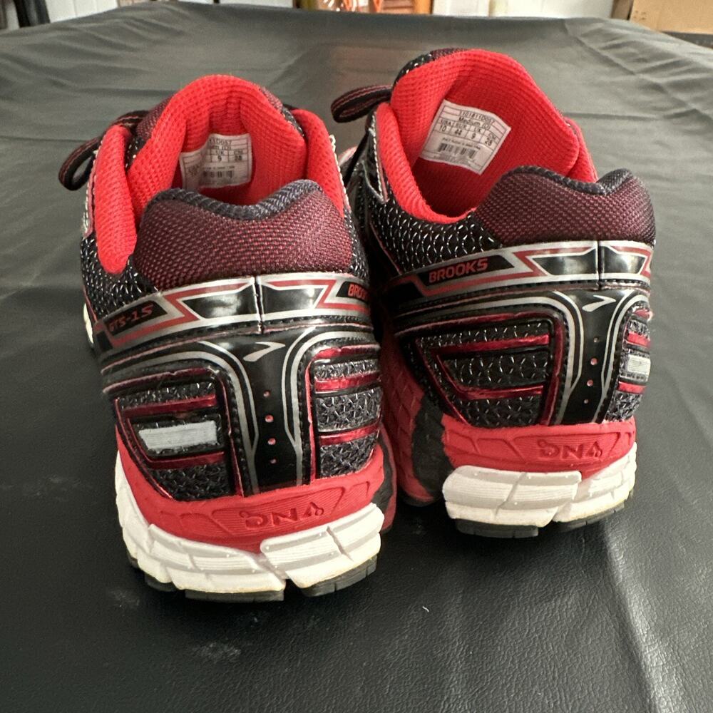 Brooks adrenaline GTS 1S Running Shoes Trainers Sz 10 D Red Black - 340 - Picture 5 of 13
